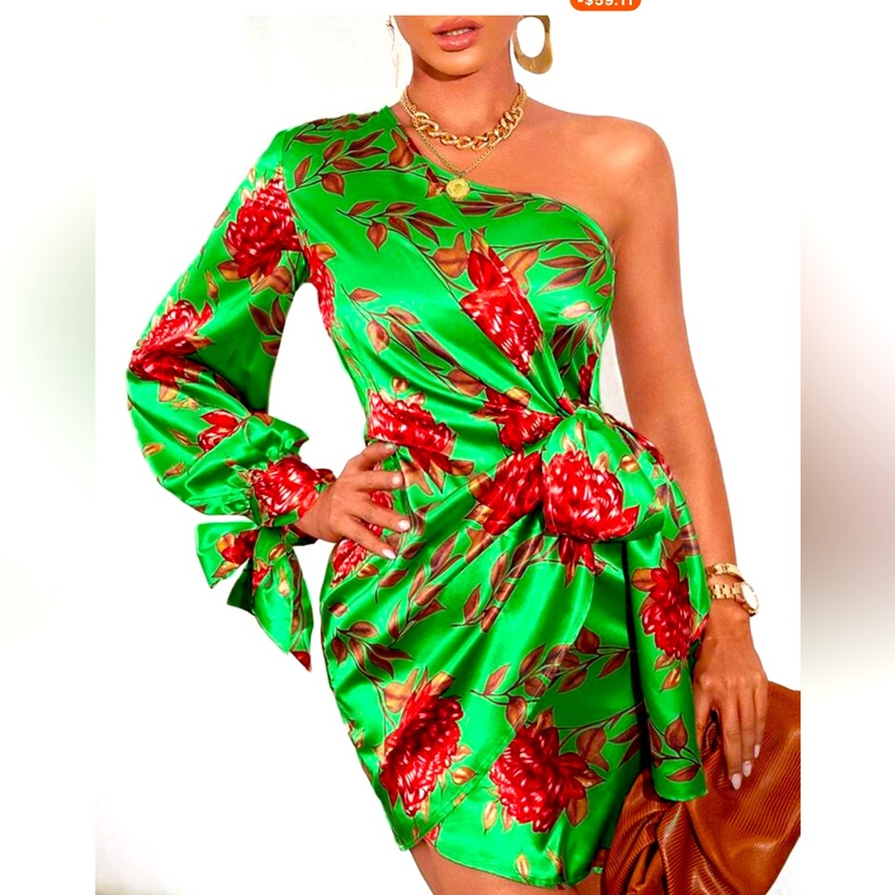Asymmetrical Neck Dress